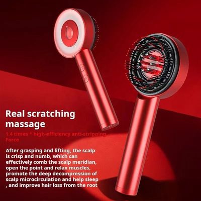 Aparatos de masaje por vibración de luz de plata roja para el crecimiento del cabello y la salud del cuero cabelludo
