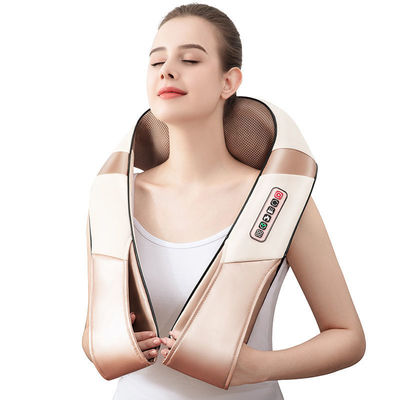 almohada de masaje de hombro y cuello en forma de U con calefacción y fisioterapia infrarroja