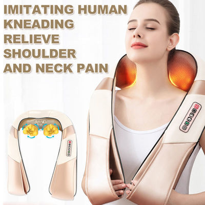 almohada de masaje de hombro y cuello en forma de U con calefacción y fisioterapia infrarroja