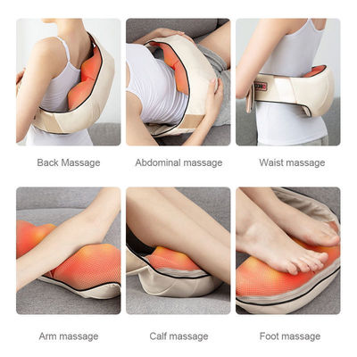 almohada de masaje de hombro y cuello en forma de U con calefacción y fisioterapia infrarroja