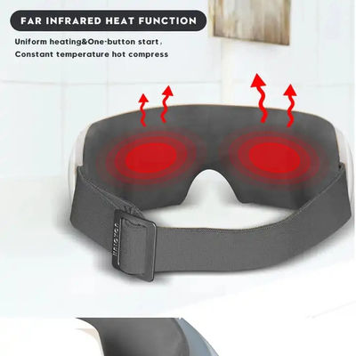 Masajista de relajación de ojos negros Lable personalizado con compresión caliente de calefacción y masaje eléctrico de vibración