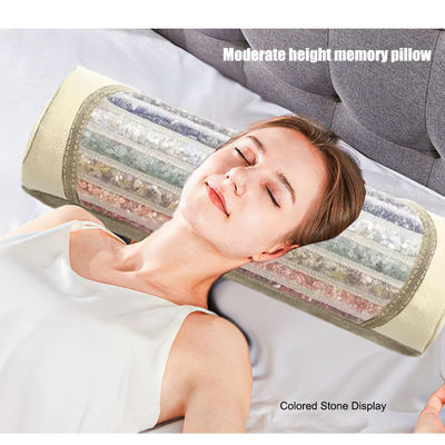 almohada de masaje de espuma de memoria con 7 colores de arco iris Chakra Batería de capacidad 3.7V 2000mAh