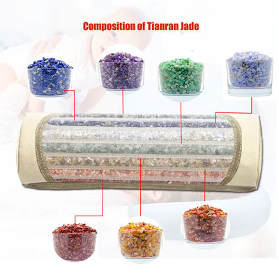 almohada de masaje de espuma de memoria con 7 colores de arco iris Chakra Batería de capacidad 3.7V 2000mAh