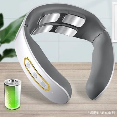 Masajista eléctrico inteligente para el cuello con función de control de tiempo y corriente de carga de 500 mA
