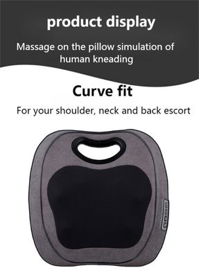 Electricidad Shiatsu Cuello hombro espalda almohada de masaje profundo con rodamiento de rodillado Calor 8W masajista