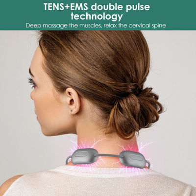 Relajante TENS EMS colgante masajeador de columna cervical para aliviar el dolor de cuello y hombro