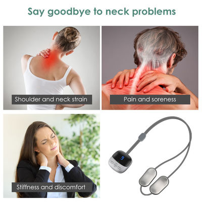 Relajante TENS EMS colgante masajeador de columna cervical para aliviar el dolor de cuello y hombro