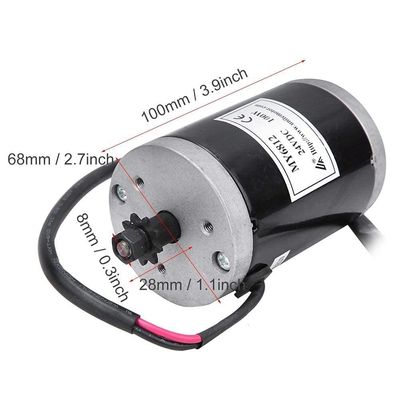 Bicicleta eléctrica scooter controlador de bicicleta eléctrica motor cepillado 24V 100w alta velocidad con polea de cinturón