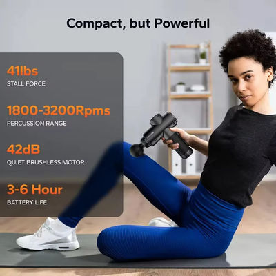 12 Velocidades Vibración Control de tiempo Arma de masaje para el fitness y la relajación muscular