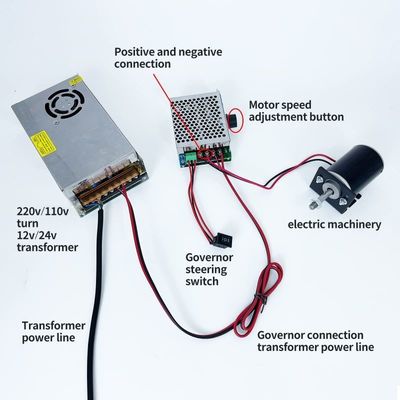 Motor de magneto permanente de alto par conmutación por cepillado 30W 12V/24V Motor de generador DIY