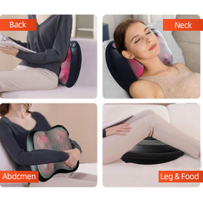 12V Capacidad de batería almohada de masaje para aliviar el dolor de espalda baja Gran zona de masaje