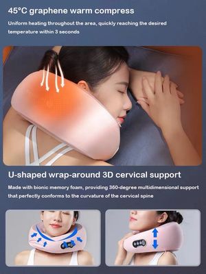 Fisioterapia infrarroja Terapia caliente Vibrante Mini Cervical Smart Relajar masajeador de cuello
