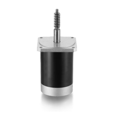 Velocidad ajustable y marcha atrás 24V 100W motor de corriente continua cepillado para maquinaria industrial negra