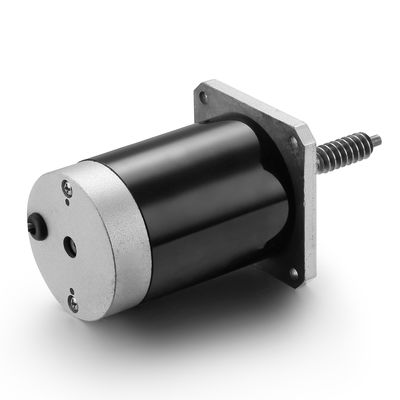 Velocidad ajustable y marcha atrás 24V 100W motor de corriente continua cepillado para maquinaria industrial negra