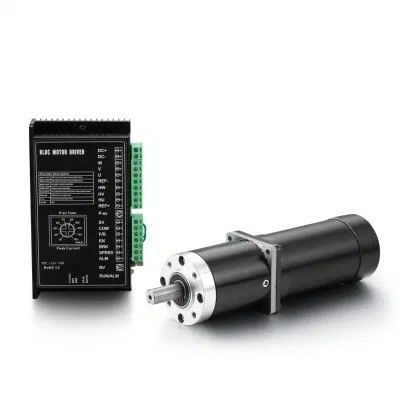 Motor de engranajes planetarios sin escobillas de bajo rpm DC con caja de engranajes 24V 70W Motor reductor Diámetro 57mm