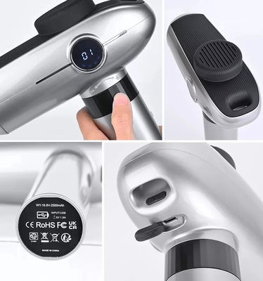 Masajista de pantalla LCD Vibración 30 velocidad Mini pistola de masaje para relajación de todo el cuerpo
