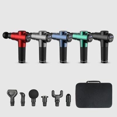 Arma de masaje mini de color personalizado 5 archivos ajustables para masaje muscular de tejidos profundos