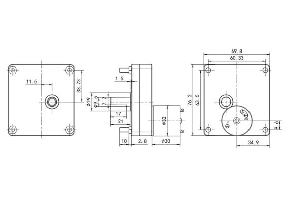 28mm 24v 7.73W motor de engranaje de plata de alto par de pincelado motor de engranaje de CC para personalización