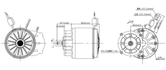 24V 250W/350W Torque alto 101mm engranaje DC motor eléctrico de la máquina esencial