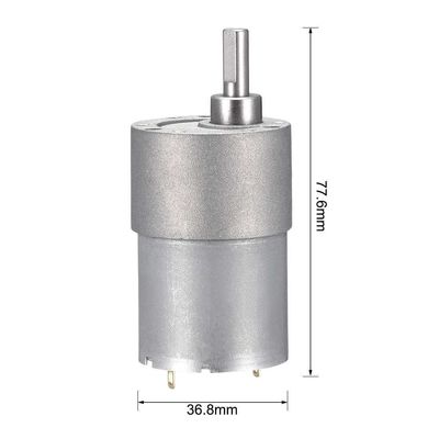Motor de engranajes de corriente continua de metal puro de 24 V para cinta de correr Característica impermeable Rango de velocidad 12-1600 r/min