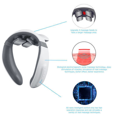 Etiqueta personalizada Masajeador de cuello inalámbrico inteligente para aliviar y aliviar el dolor cervical