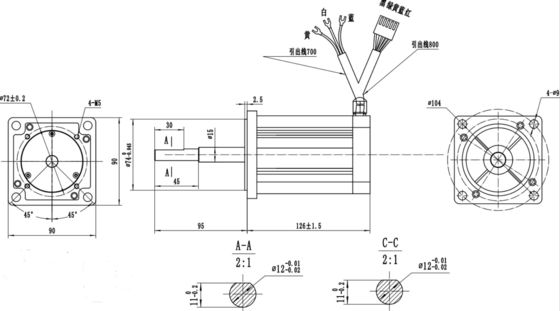 Motor sin escobillas de 80 mm 48v 440w para alta potencia y eficiencia en electrodomésticos robóticos