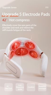 Masaje TNES Impulso eléctrico OLED Display Voz de transmisión de control remoto Masajeador de cuello