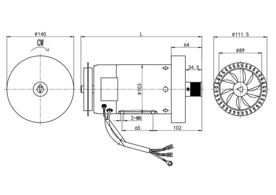 Motor de caminadora de 500w de potencia de salida con conmutación de pincel Super Energía Diseño de aptitud