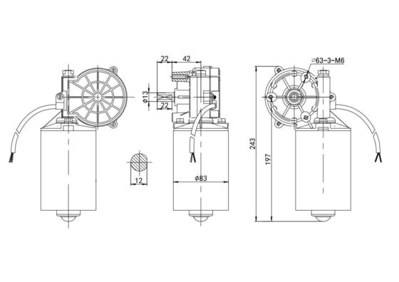 Motor eléctrico de 150kw DC para el coche de golf motor de corriente continua sin escobillas 24v Construcción de imán permanente