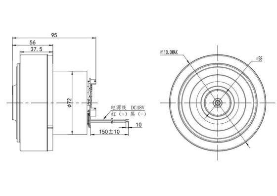 110 mm Diámetro IE 1 40000 rpm 58w 220v motor eléctrico de corriente continua para el tapete de correr