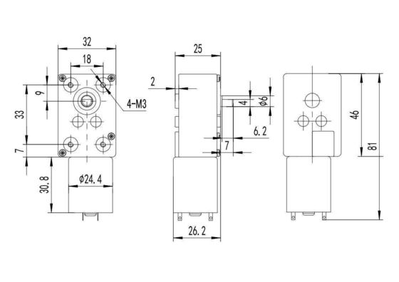 Motor de caminadora de corriente continua 28 mm 3.79w Torque alto 12v 24v engranaje de gusano cepillado motor eléctrico de corriente continua