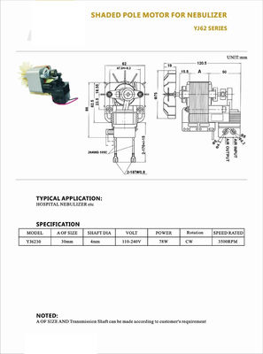 Equipo de acondicionamiento físico Motor 2HP DC 90V/110V 4500rpm sin escobillas sin soporte de montaje