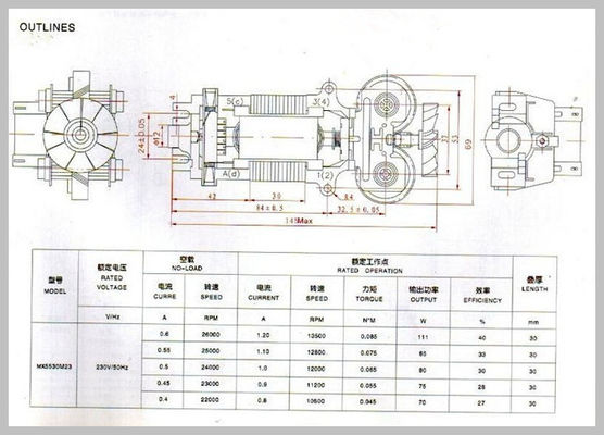IE 2 Eficiencia 5kw motor de corriente continua sin escobillas para motocicletas eléctricas de alto par de 1-80KG.CM