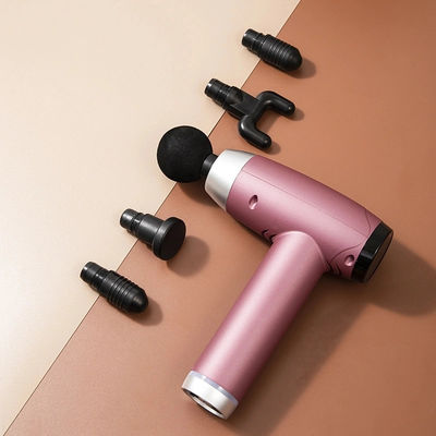 Arma de masaje eléctrico de tejido profundo con 6 cabezas 30 velocidades pantalla LCD y carga USB 1 kg