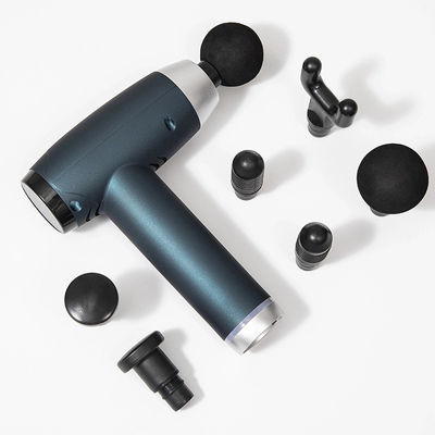 Arma de masaje eléctrico de tejido profundo con 6 cabezas 30 velocidades pantalla LCD y carga USB 1 kg