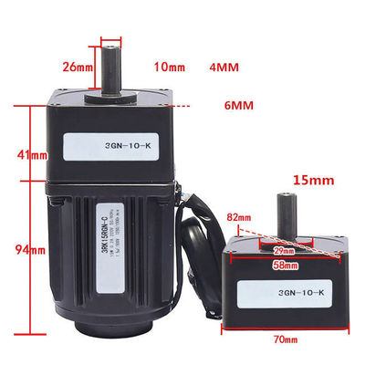 Motor de engranajes eléctricos de baja rpm y velocidad variable con alto par y motor de cepillado