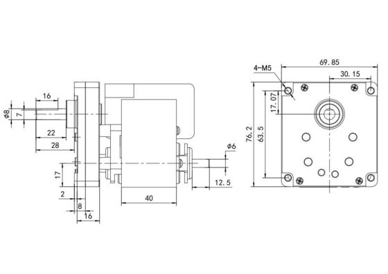 Alto par 61mm 2500 rpm 3000 rpm 50/60Hz Motor de caminadora con bajo ruido y monofásico