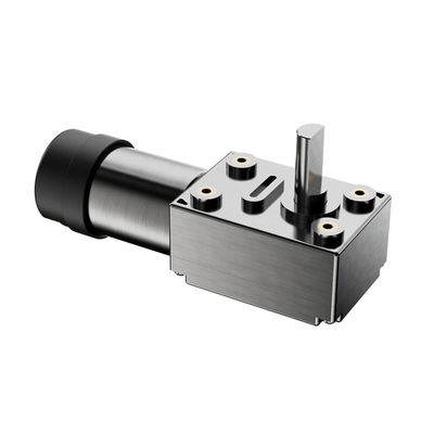 65% de eficiencia Motor eléctrico de corriente continua de alto par 24V Motor de engranaje de gusano con freno de engranaje de reducción