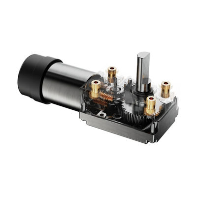 65% de eficiencia Motor eléctrico de corriente continua de alto par 24V Motor de engranaje de gusano con freno de engranaje de reducción