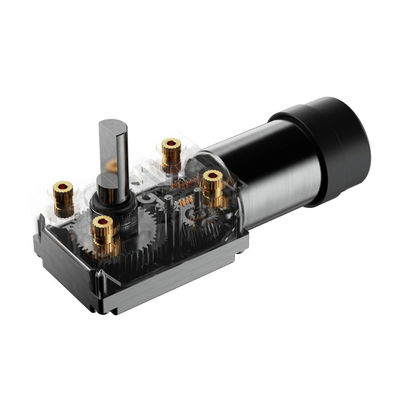 65% de eficiencia Motor eléctrico de corriente continua de alto par 24V Motor de engranaje de gusano con freno de engranaje de reducción