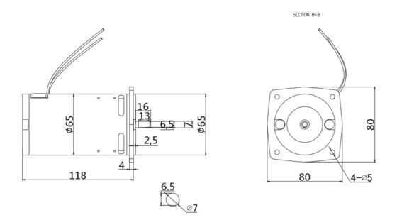 208-230 / 240 V AC Motor universal 100W 50/60Hz 10000rpm Máquina de caminadora de 65 mm de alta velocidad