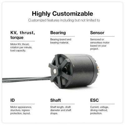 Imán permanente 4kw potencia de salida pequeño motor de corriente continua sin escobillas para tabla de surf eléctrica
