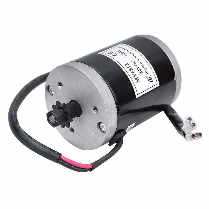 Bicicleta eléctrica scooter controlador de bicicleta eléctrica motor cepillado 24V 100w alta velocidad con polea de cinturón