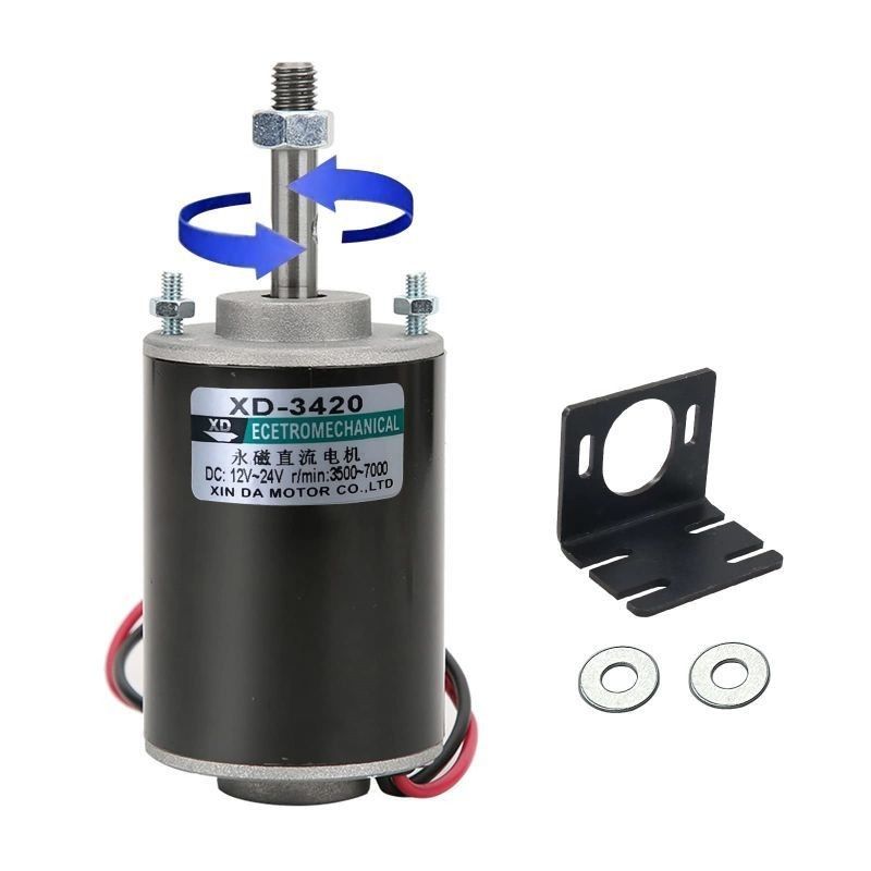 Motor de magneto permanente de alto par conmutación por cepillado 30W 12V/24V Motor de generador DIY