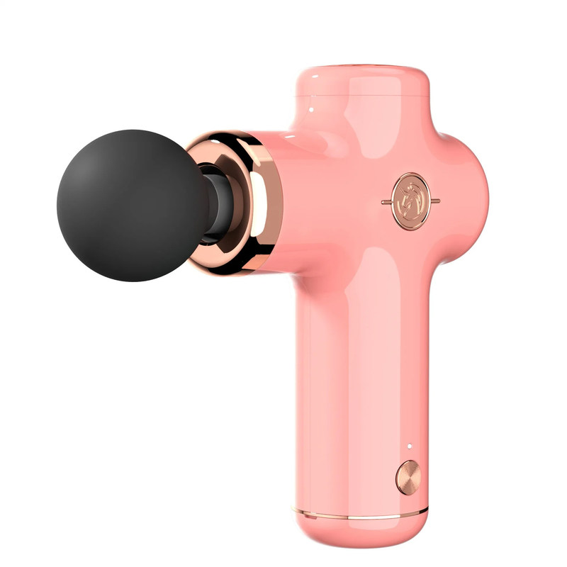 Mini pistola de masaje muscular con 6 cabezas de masaje y función de control de tiempo