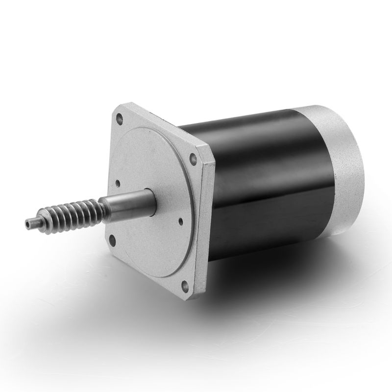 Velocidad ajustable y marcha atrás 24V 100W motor de corriente continua cepillado para maquinaria industrial negra