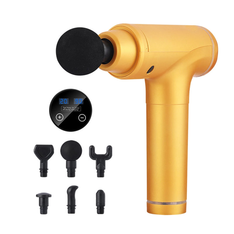 Pistola de masaje de músculo de potencia portátil de mano con ABS de aluminio y motor sin escobillas