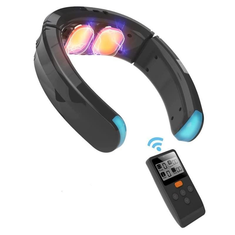 Dispositivo de masaje inteligente para el levantamiento del cuello con dos manos, calefacción LED y EMS 1kg