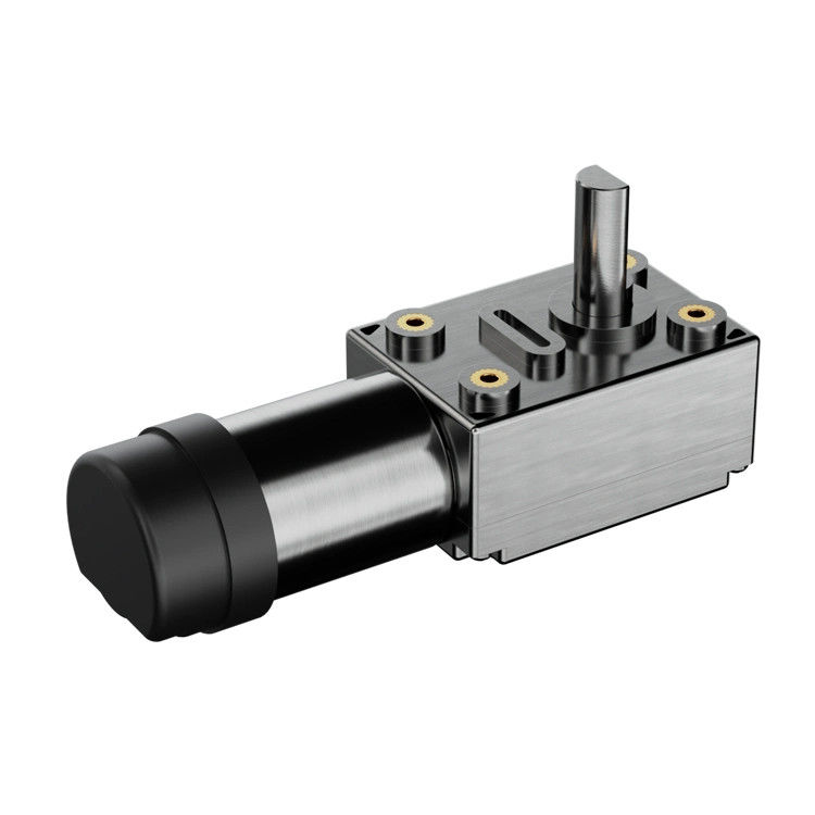 65% de eficiencia Motor eléctrico de corriente continua de alto par 24V Motor de engranaje de gusano con freno de engranaje de reducción