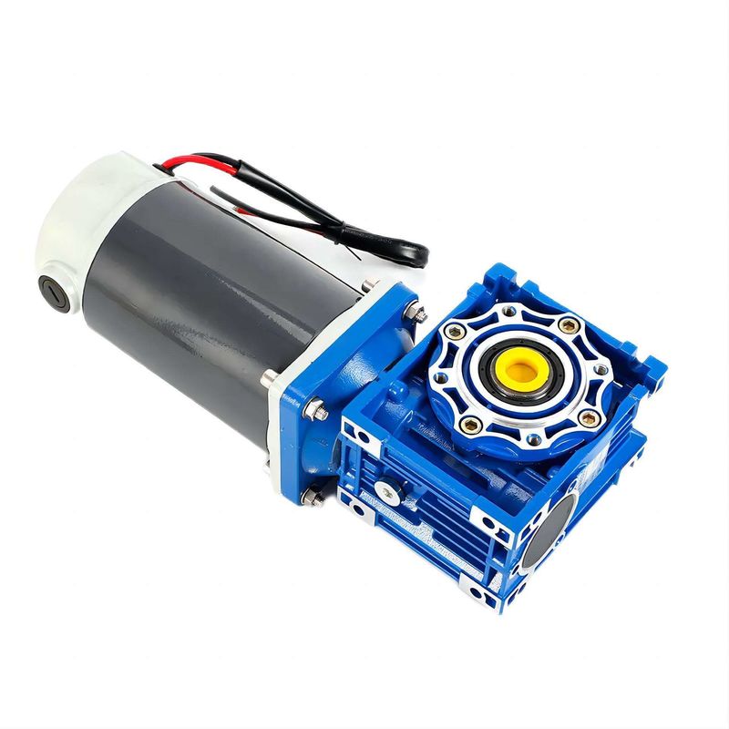 Motor eléctrico de corriente continua de 6w-300w con caja de engranajes de gusano NMRV 12V/24V/48V 60mm-104mm Motor de corriente continua